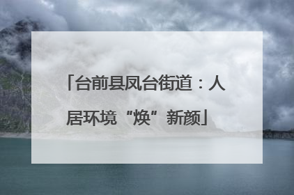 台前县凤台街道：人居环境“焕”新颜