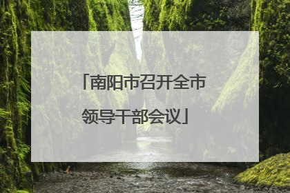 南阳市召开全市领导干部会议
