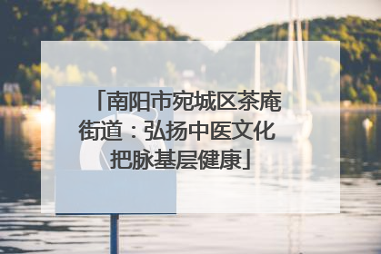 南阳市宛城区茶庵街道：弘扬中医文化 把脉基层健康