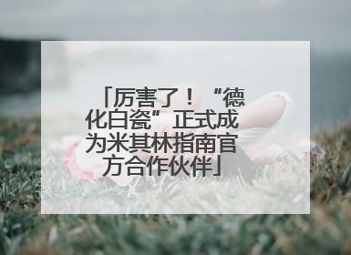 厉害了！“德化白瓷”正式成为米其林指南官方合作伙伴