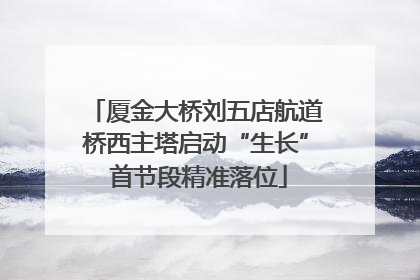 厦金大桥刘五店航道桥西主塔启动“生长” 首节段精准落位
