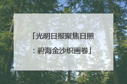 光明日报聚焦日照：碧海金沙织画卷