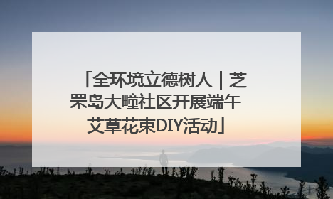全环境立德树人｜芝罘岛大疃社区开展端午艾草花束DIY活动