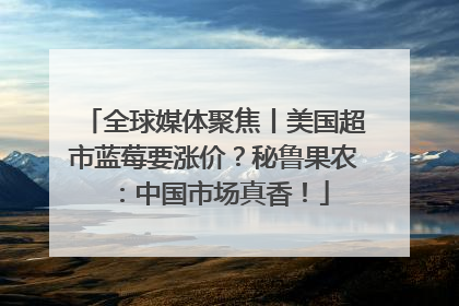 全球媒体聚焦丨美国超市蓝莓要涨价？秘鲁果农：中国市场真香！