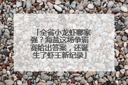 全省小龙虾哪家强？海盐这场争霸赛给出答案，还诞生了虾王新纪录