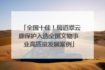 全国十佳！蜀道翠云廊保护入选全国文物事业高质量发展案例