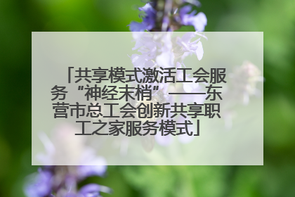 共享模式激活工会服务“神经末梢”——东营市总工会创新共享职工之家服务模式