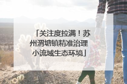 关注度拉满！苏州渭塘镇精准治理小流域生态环境