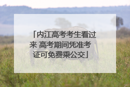 内江高考考生看过来 高考期间凭准考证可免费乘公交