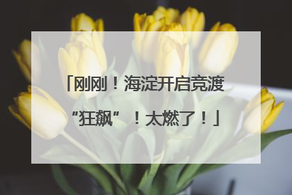 刚刚！海淀开启竞渡“狂飙”！太燃了！