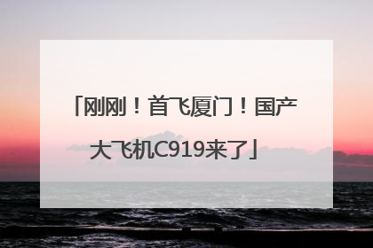刚刚！首飞厦门！国产大飞机C919来了