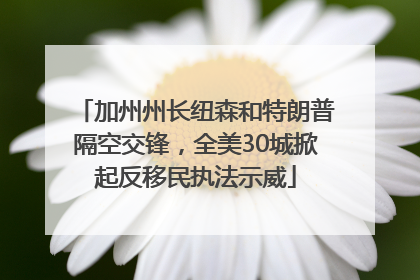 加州州长纽森和特朗普隔空交锋，全美30城掀起反移民执法示威