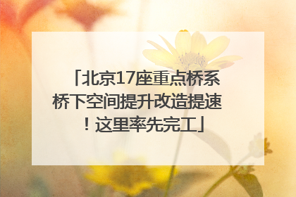 北京17座重点桥系桥下空间提升改造提速！这里率先完工
