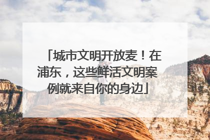 城市文明开放麦！在浦东，这些鲜活文明案例就来自你的身边