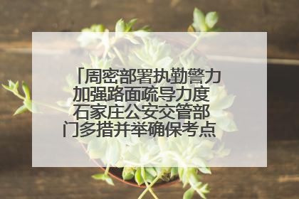 周密部署执勤警力 加强路面疏导力度 石家庄公安交管部门多措并举确保考点周边交通环境良好