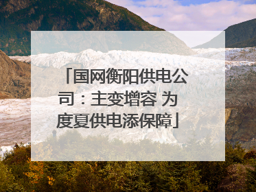 国网衡阳供电公司：主变增容 为度夏供电添保障