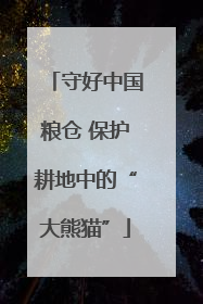 守好中国粮仓 保护耕地中的“大熊猫”