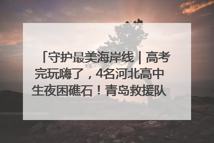 守护最美海岸线｜高考完玩嗨了，4名河北高中生夜困礁石！青岛救援队火速出动救上岸