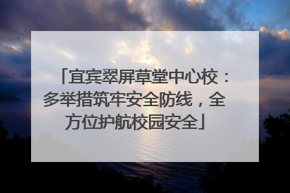 宜宾翠屏草堂中心校：多举措筑牢安全防线，全方位护航校园安全