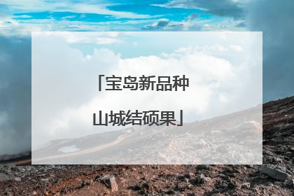 宝岛新品种 山城结硕果
