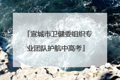 宣城市卫健委组织专业团队护航中高考