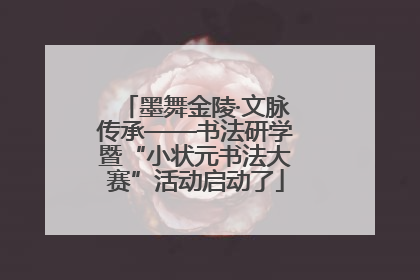 墨舞金陵·文脉传承——书法研学暨“小状元书法大赛”活动启动了