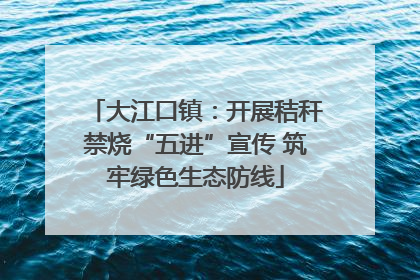 大江口镇：开展秸秆禁烧“五进”宣传 筑牢绿色生态防线