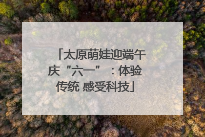 太原萌娃迎端午庆“六一”：体验传统 感受科技