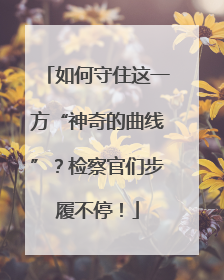 如何守住这一方“神奇的曲线”？检察官们步履不停！