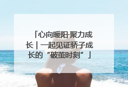 心向暖阳·聚力成长｜一起见证骄子成长的“破茧时刻”