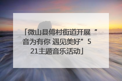 微山县傅村街道开展“音为有你 遇见美好”521主题音乐活动