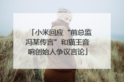 小米回应“前总监冯某传言”和猫王音响创始人争议言论