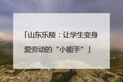 山东乐陵：让学生变身爱劳动的“小能手”