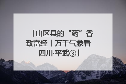山区县的“药”香致富经丨万千气象看四川·平武③