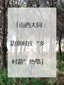 山西大同：边塞村庄“乡村游”热络