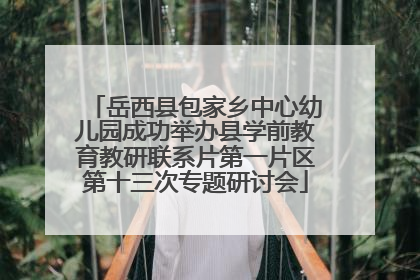 岳西县包家乡中心幼儿园成功举办县学前教育教研联系片第一片区第十三次专题研讨会