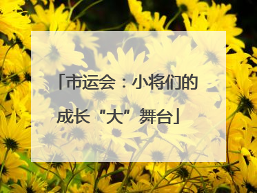 市运会：小将们的成长“大”舞台