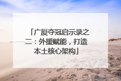 广厦夺冠启示录之二：外援赋能，打造本土核心架构