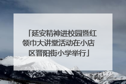 延安精神进校园暨红领巾大讲堂活动在小店区晋阳街小学举行