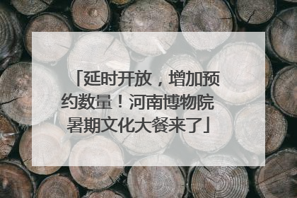 延时开放，增加预约数量！河南博物院暑期文化大餐来了