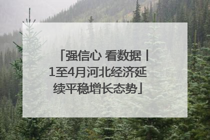 强信心 看数据丨1至4月河北经济延续平稳增长态势