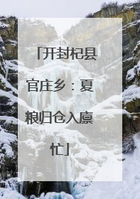 开封杞县官庄乡：夏粮归仓入廪忙