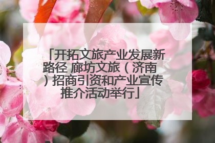 开拓文旅产业发展新路径 廊坊文旅（济南）招商引资和产业宣传推介活动举行