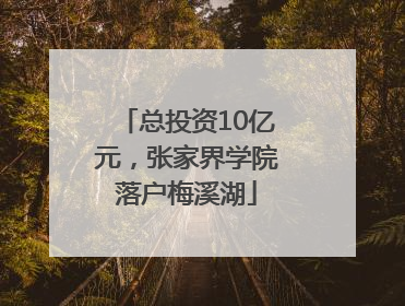 总投资10亿元，张家界学院落户梅溪湖
