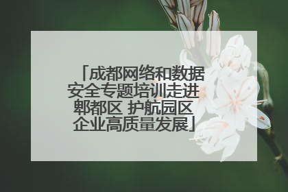 成都网络和数据安全专题培训走进郫都区 护航园区企业高质量发展