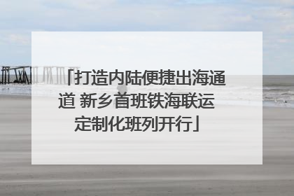 打造内陆便捷出海通道 新乡首班铁海联运定制化班列开行