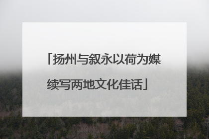 扬州与叙永以荷为媒续写两地文化佳话