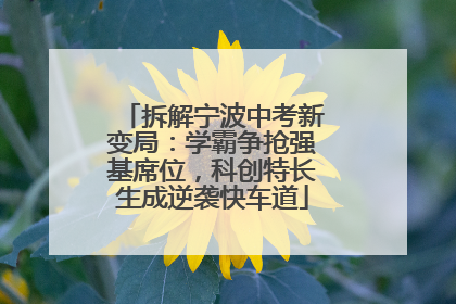 拆解宁波中考新变局：学霸争抢强基席位，科创特长生成逆袭快车道