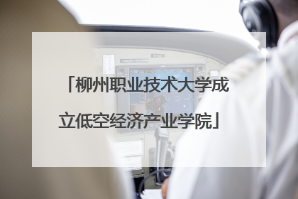 柳州职业技术大学成立低空经济产业学院