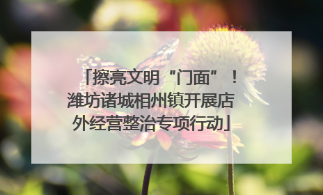 擦亮文明“门面”！潍坊诸城相州镇开展店外经营整治专项行动